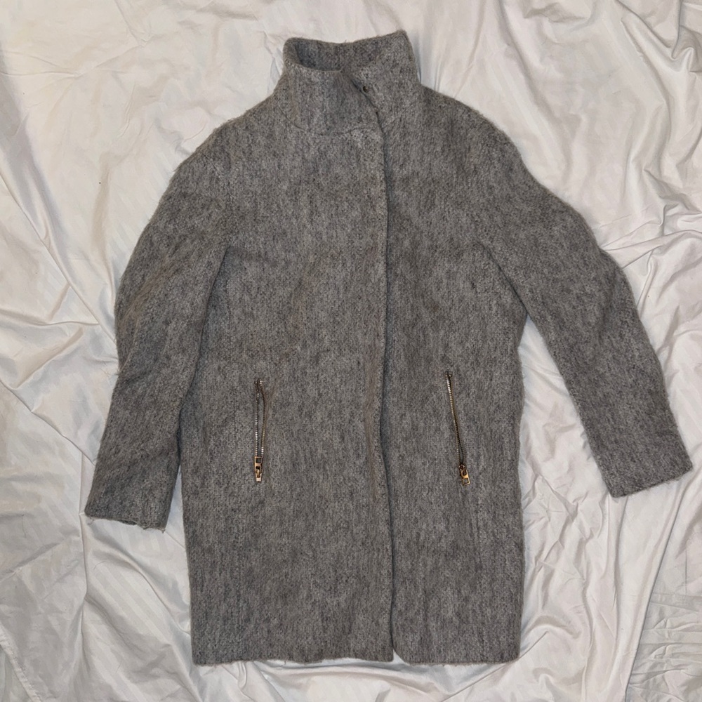 H&M Light Gray Wool Blend Coat - Picture 2 of 6